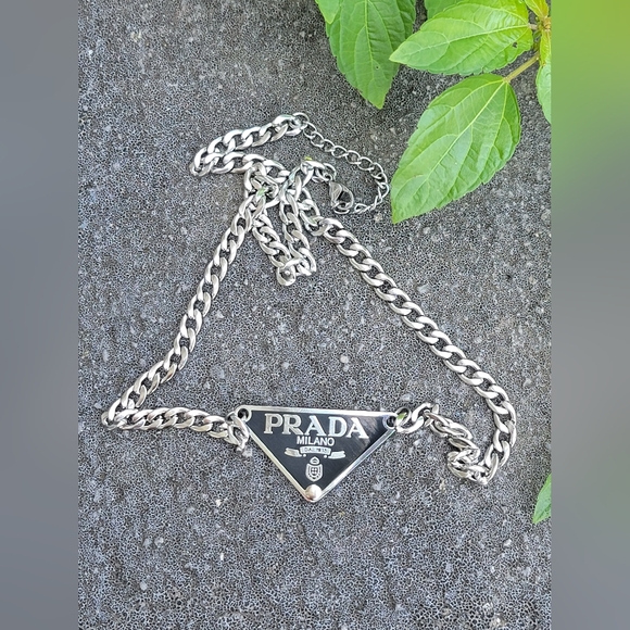 Prada Tag Plate necklace black - Picture 6 of 7